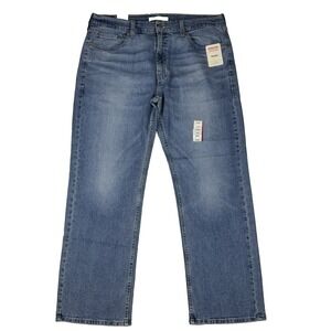 NWT Levi Strauss Jeans Mens Relaxed Fit Flex 36X29 Blue Classic‎ Preppy Casual
